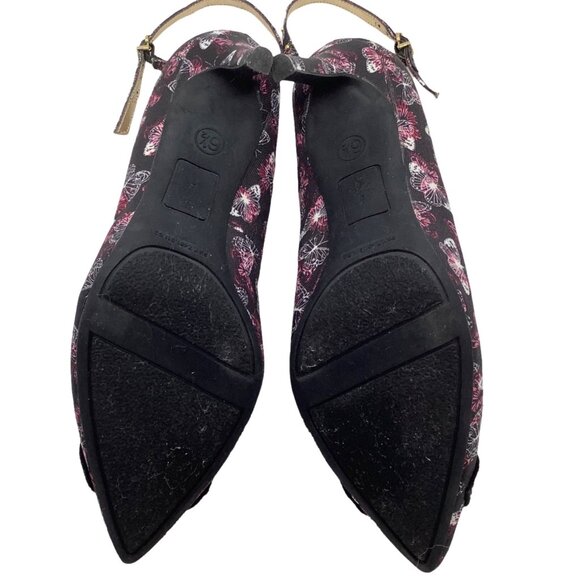 Libby Edelman 6.5 Holly Butterfly Embellished Pointed Toe Stiletto Heels Pumps - Picture 9 of 12